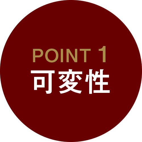 POINT 1　可変性